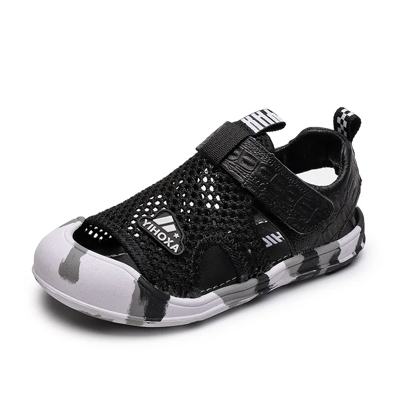 Children's boy sandals summer non-slip soft bottom genuine leather boys shoes