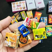 Casa de muñecas en miniatura para niños, minibebida de imitación de comida, a escala 1/12 y 1/6, decoración de casa de muñecas, juguetes, regalos