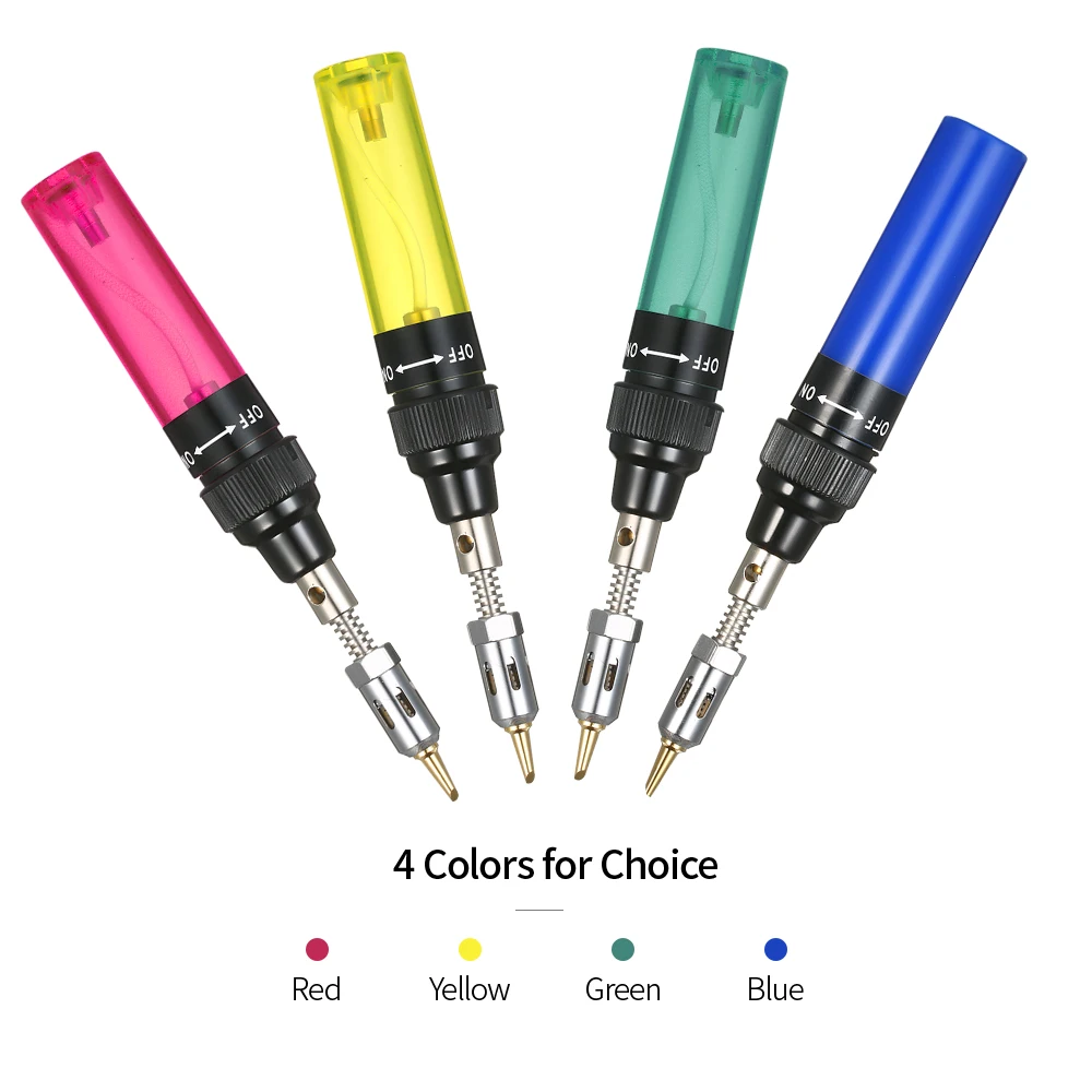 

Hot 13Pcs Soldering Iron Kit 26ml Full Electronics Set Pen Welding Tool Car Repairing Gas Soldering Self-igniting Torch Outdoors