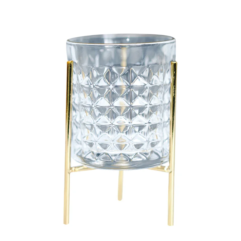 

Christmas Candlestick Scented Candles Holders Block Glass Candelabro Vela Tealight Holder Romantic Decoracion Navidad 30ZT191