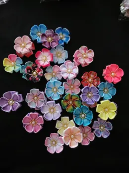

LALAVARA mix 100pcs handcrafted Sakura flowers for DIY kanzashi or girl's barrettes