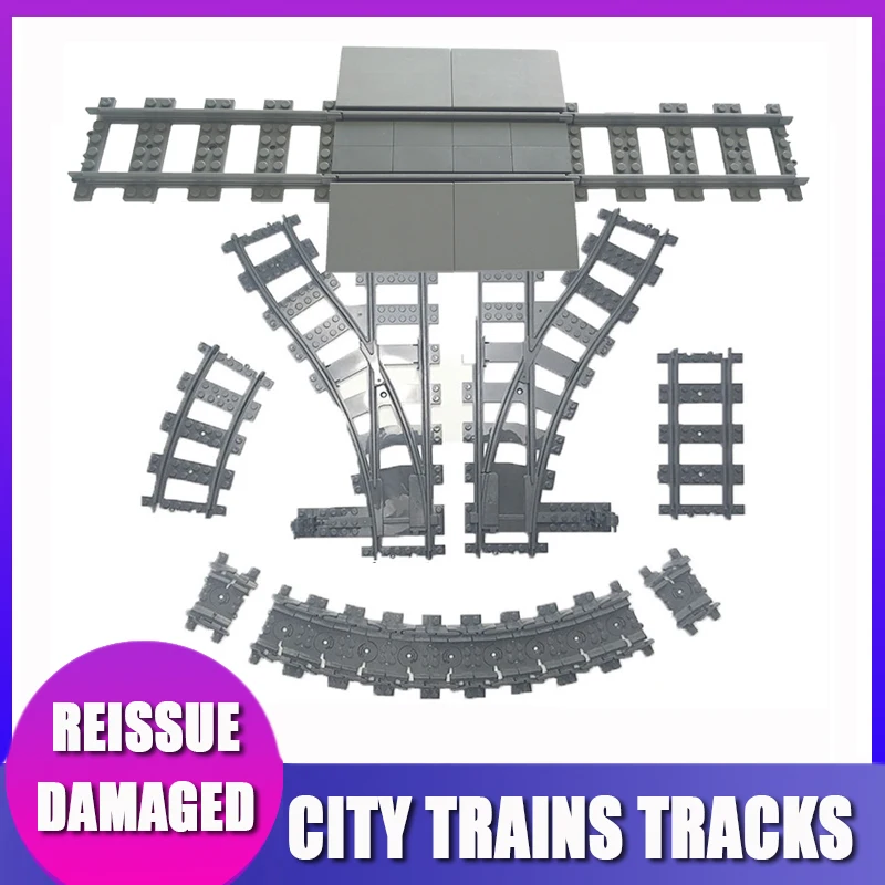 Christmas City Trains Tracks Flexible Accessory Switch Building Block Bricks part Toys Compatible LegoINGlys Railway | Игрушки и хобби