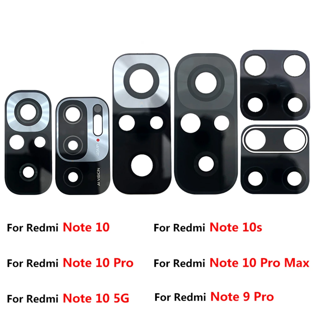 10 шт./лот оригинальный новый для Redmi Note 9 Pro стеклянный объектив камеры с клеевой