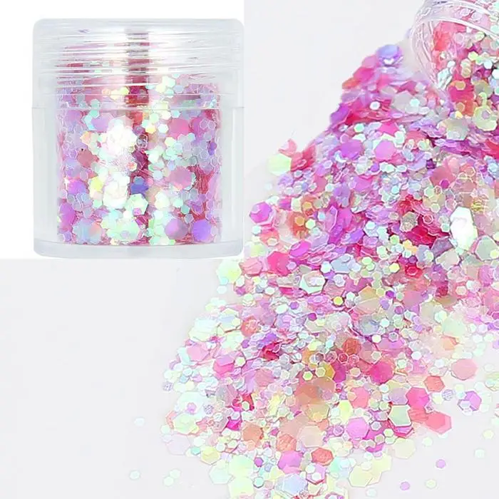 Модные Блестящие Блестки для ногтей Наклейка для ногтей, лица, губ и т. д. 3g украшения для ногтей