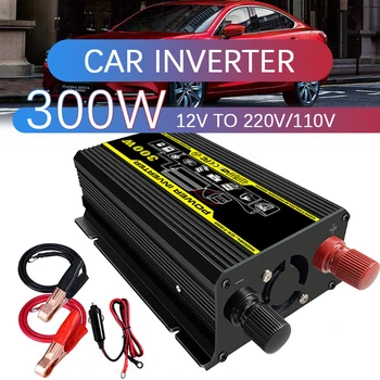 

220/110V Car Inverter Safety Protection 300W Peak Power Inverter Voltage Converter Inversor Dual USB Transformer
