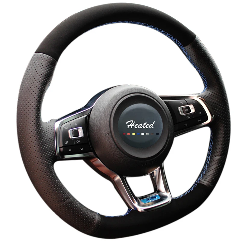 Оплетка на руль для Volkswagen VW Golf 7 GTI R MK7 Polo Scirocco 2015 2016 чехол volante|on the steering wheel|capa para