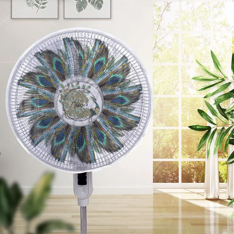 1pcs Electric Fan Dust Cover Fan Safety Protector Net Round Stand Protection Finger Guard Dustproof Storage Bag Home Accessories dust cover fan cover