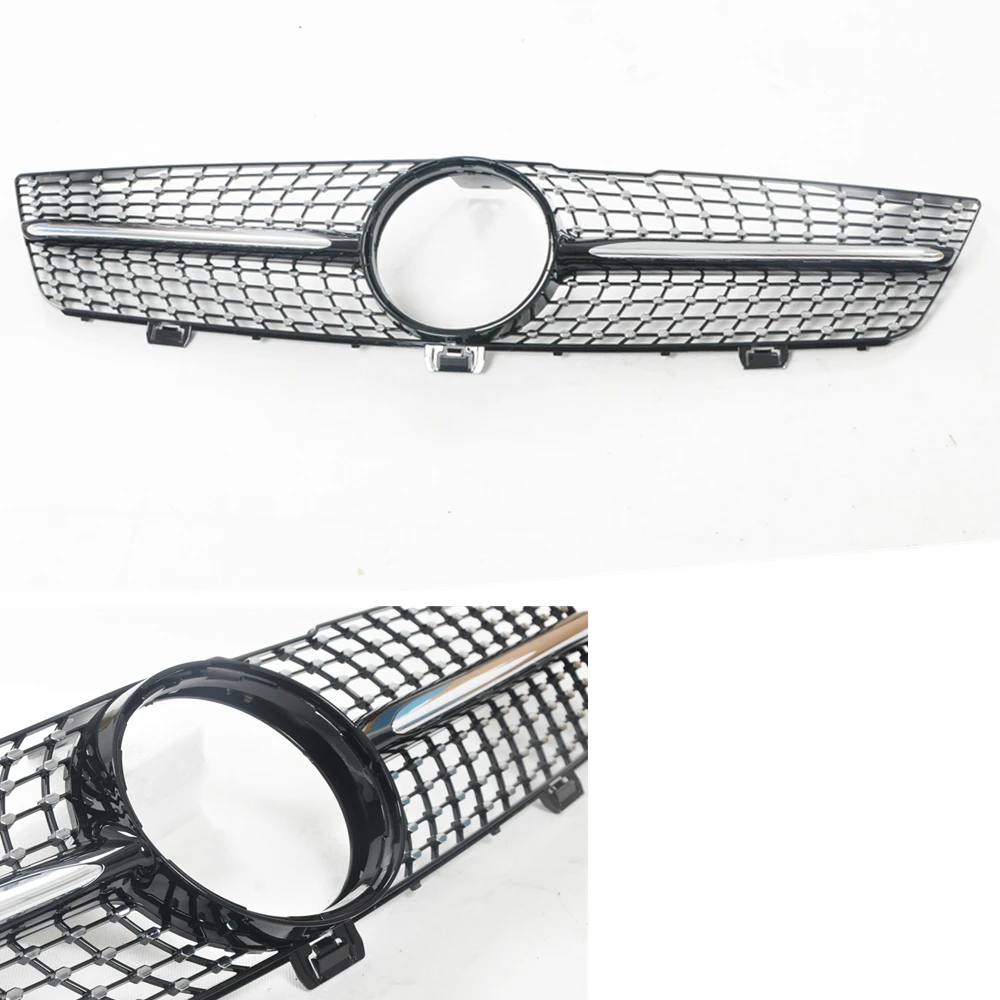 메르세데스 벤츠 CLS W219 2005-2008 CLS350 CLS500 CLS600 어퍼 그릴, 블랙 실버 프론트 범퍼 후드 메쉬