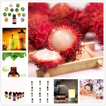 

Essential Oils Organic Rambutan Essential Oil Hawthorn,Tangerine Oil Herbal Makeup Body Relieve Stress Skin Care Help Sleep 10ml
