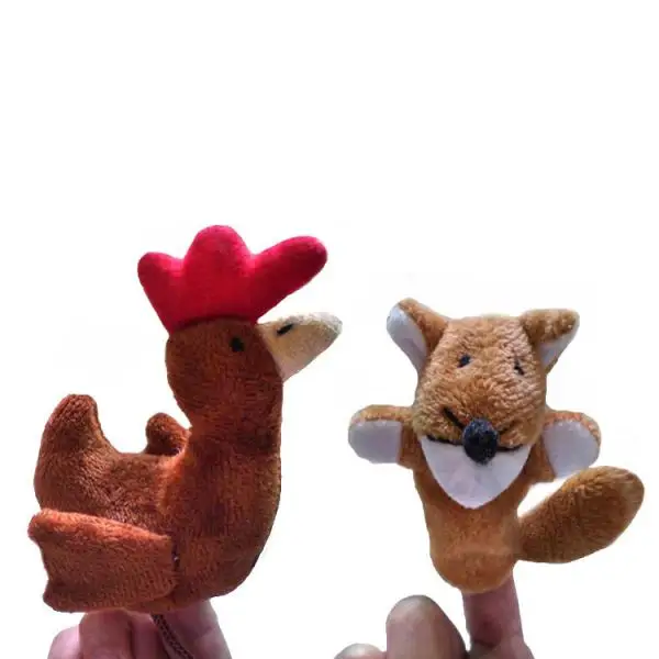 Soft Plush Animal Finger Puppets Set Baby Story Time Plush Animal Style for Toddlers(Lowrie & Hen)