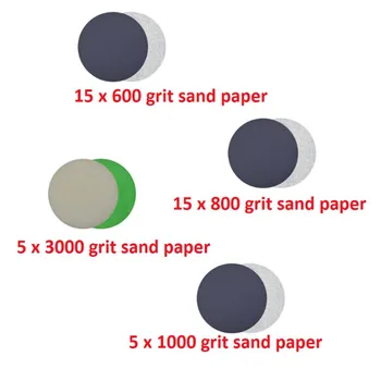

40Pcs Sandpaper Silicon Carbide Wet/Dry 2 inch Waterproof Set Accessories