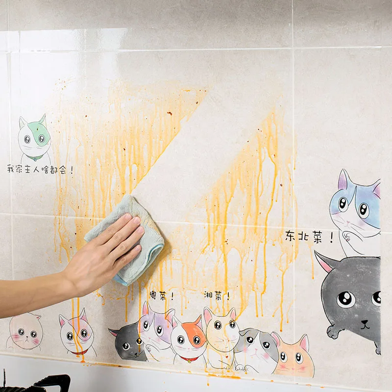 Прозрачные маслостойкие настенные Стикеры кухонные обои водостойкие