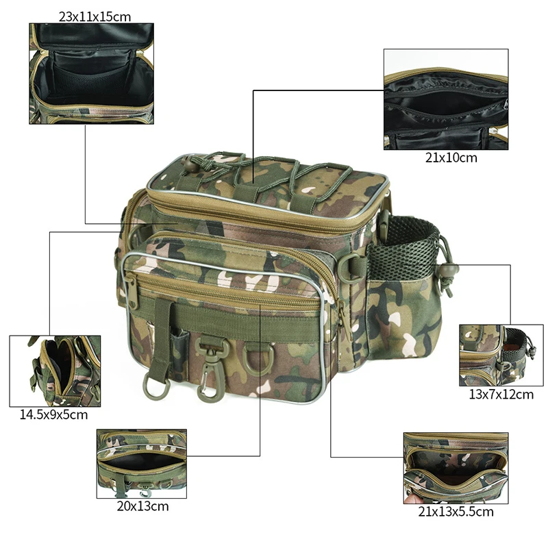 Портативный SK003 водонепроницаемый рыболовный мешок большой емкости многофункциональная приманка рыболовные снасти пакет Открытый Сумки На Плечо 34*17*16 см