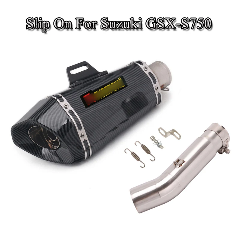 

Motorcycle Exhaust System Mid Pipe Connect Tube Muffler Exhaust Tail Pipe With DB Killer For Suzuki GSX-S750 GSXS 750 Motorbike