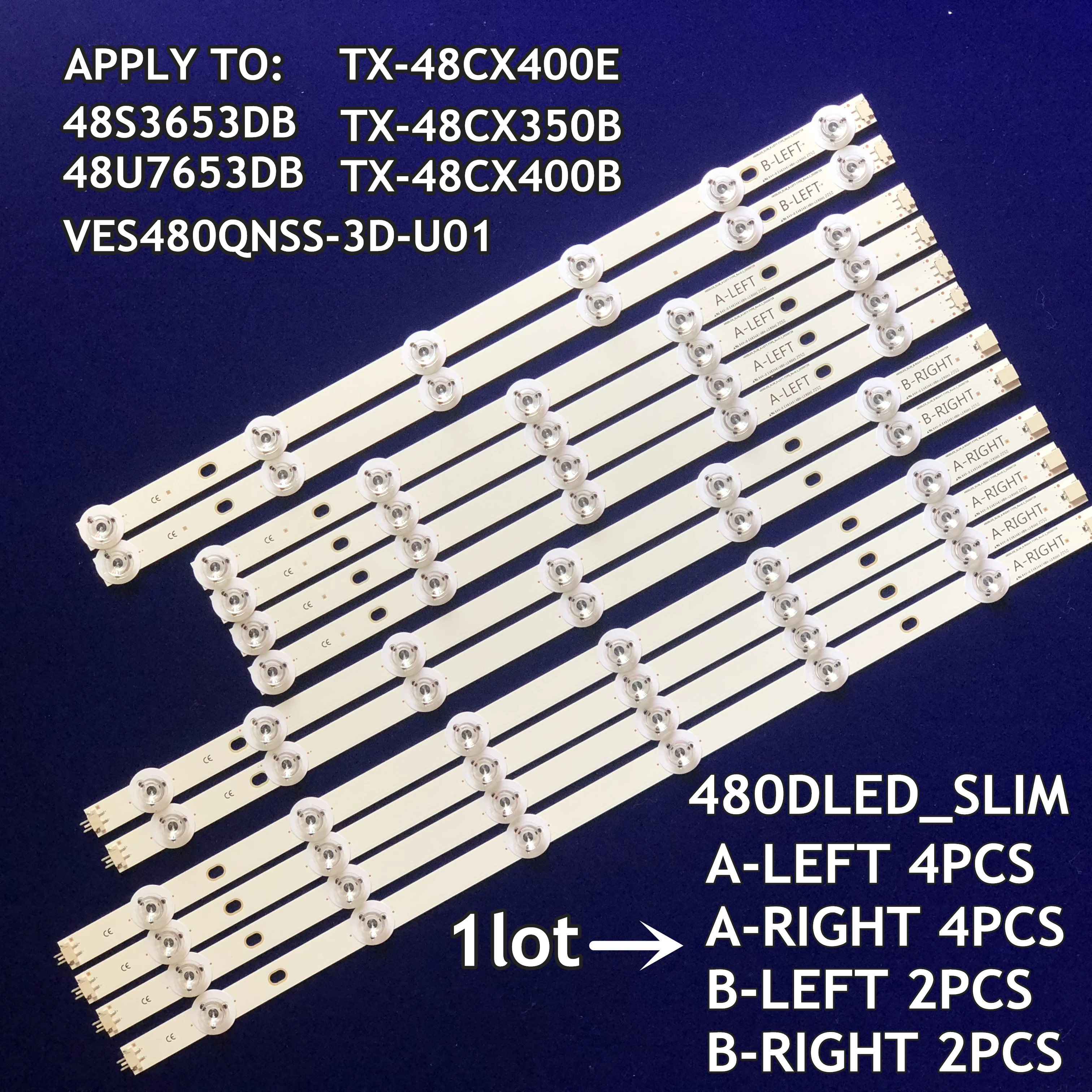 Светодиодные ленты LED Подсветка бар 480DLED_SLIM для TX 48CX350B 48CX400E 48CX400B 48S3653DB 48U7653DB VES480QNSS 3D