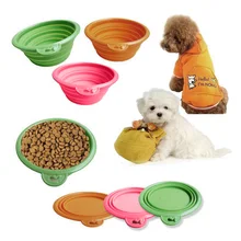 Домашнее животное собака вода еда чаша для кормления Путешествия Складная Выдвижная силиконовая миска для геля BJStore