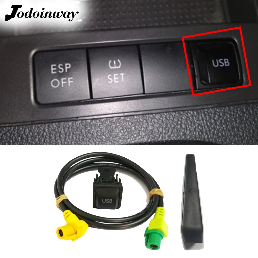 Автомобильный USB-переключатель AUX для VW Golf 5 6 Jetta MK5 2005 RCD510 RCD310 аудиоадаптер жгут
