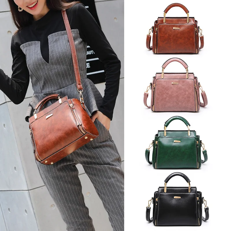 

HUGWISER Simple Easy Carry Handbag Small Square Lock Key Coin Bag Temperament Convenient Card Phone Wallet Handbag In Summe