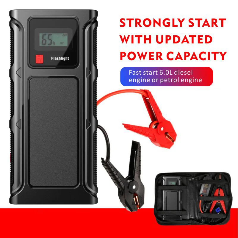GKFLY 1000A Car Jump Starter High Power Starting Device Power Bank Car Battery Booster Buster For 6.0L Diesel Petrol Car