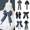 Hand-made Black Ribbon Bow Tie for Women Fashion Crystal Shirt Blouse Bowknot School student Shirt Business Clothing Accessories ► Photo 1/6