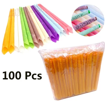 

100pcs Ear Wax Removal Candle Cleaning Candles Natural Beewax Ear Candle Hollow Coning Treatment Indiana Therapy Healthy Care