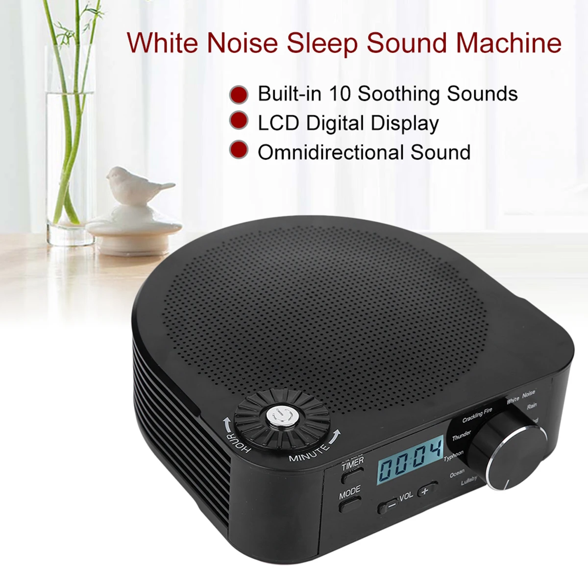 Белая шумовая машина USB перезаряжаемая таймизированная отключение сна звуковая машина для сна Релаксация для детского взрослого офиса