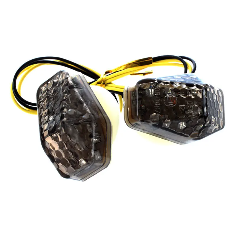 

2 x 15 LED Flashing Lights Indicator Light Yellow DC 12V for Moto Suzuki SV