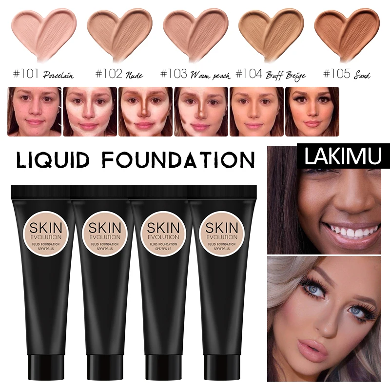 

LIKIMU Makeup Base BB Cream Face Liquid Foundation Concealer Invisible Full Coverage Whitening Moisturizer Waterproof Foundation