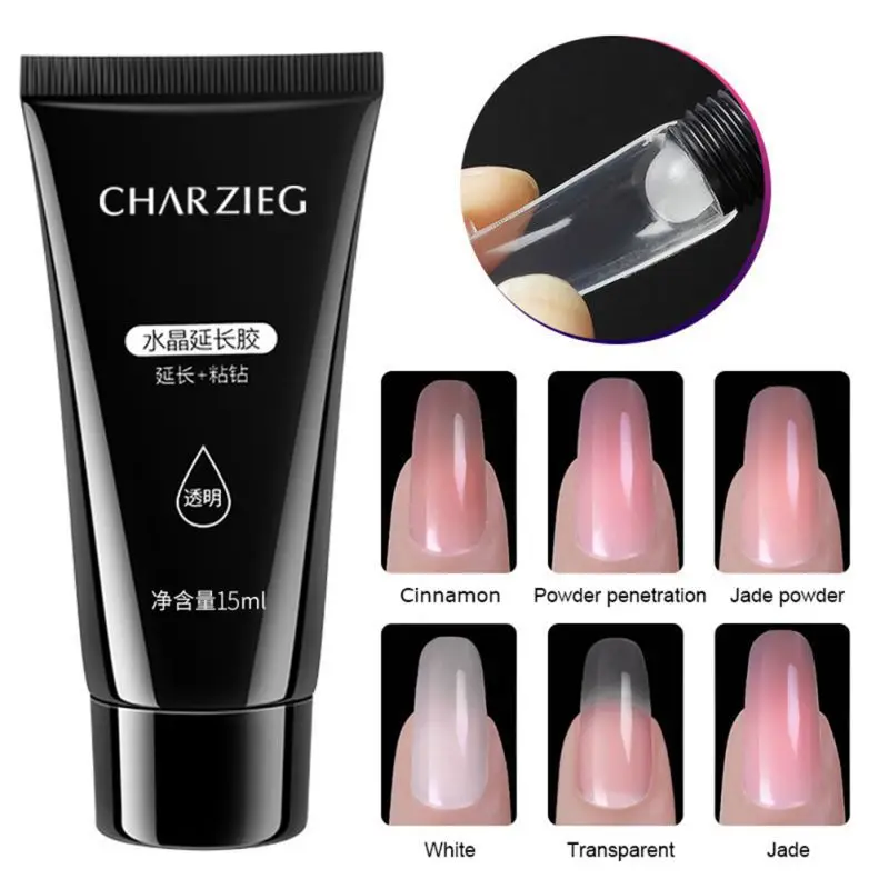 15ml Crystal Gel Nail Polish Quick Drying Uv Led Nail Extension Gel Phototherapy Nail Polish Nail Art Good Use