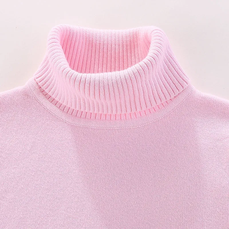 

Childrenswear Little Girl Big Boy Autumn And Winter High Collar Elasticity Sweater Embroidered Pineapple Shaking Voice Network R