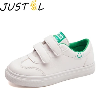 

JUSTSL 2020 Spring Autumn Girls Boys Flat With Sneakers Children Sport Running shoes Kids Soft Bottom Fashion Sneakers