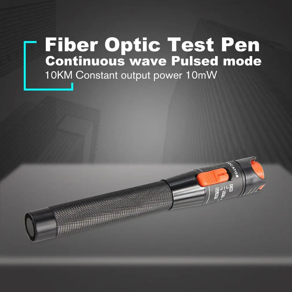 10MW 10KM Visual Fault Locator Fiber Optic Cable Tester Test Equipment Red Light Pen,Optical Fiber Test Pen,Clear Pen audio level meter