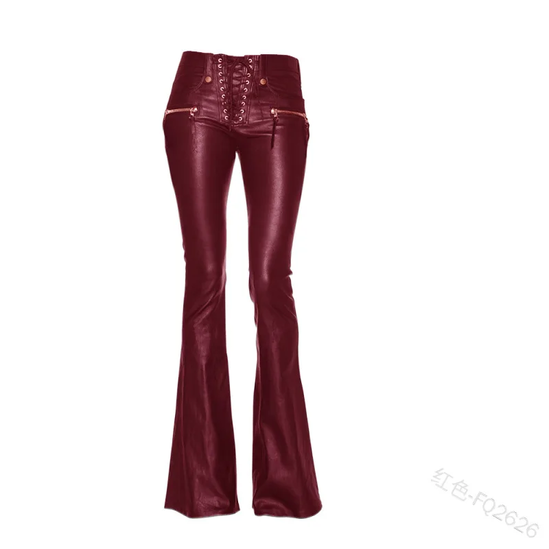 Pantalones de Cosplay de piel sintética para mujer, mallas ajustadas con  botones, de cintura alta, para fiesta de carnaval, Steampunk, novedad de  2022 - AliExpress