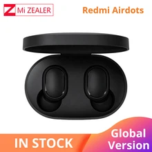 Оригинальные Xiaomi Redmi TWS Airdots Беспроводные Bluetooth 5,0 наушники IPX4 водонепроницаемые с микрофоном Handsfree наушники Голосовое управление