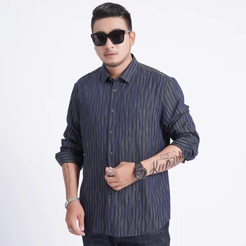 

2019 new arrival Mens high quality Mens formal shirts long sleeve super large obese plus size 6XL 7XL 8XL Fashion and leisure