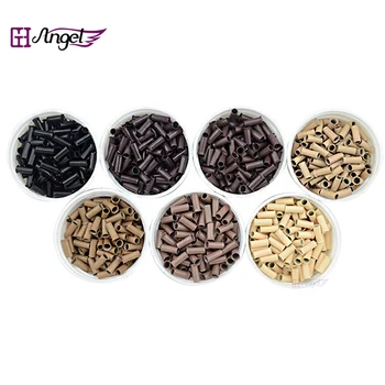 

Angels 1000pcs 2.8*2.3*7.0mm Copper Flared Tubes Microlinks Micro Rings Hair Beads For Dreadlocks Human Hair Extensions Tools