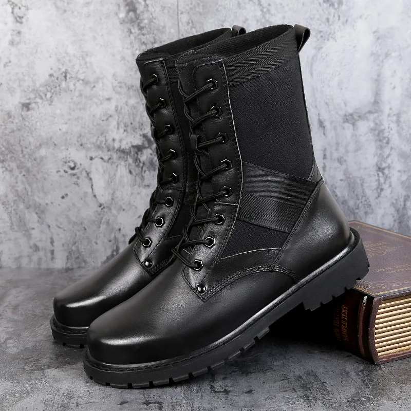 AURONET/Новые военные ботинки Martin размера плюс Мужская обувь из натуральной кожи меховые ботинки на шнуровке мужская осенне-зимняя обувь erkek ayakkabi