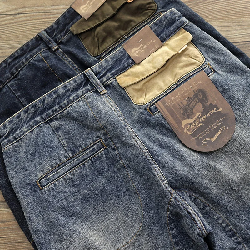 3310 Autumn New American Retro Heavyweight Denim Jeans Men\'s Fashion Pure Cotton Washed Old Casual Tapered Straight Pencil Pants
