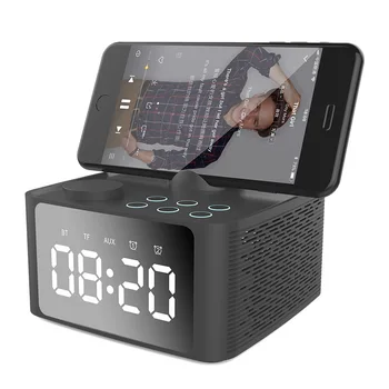 

Dual horn alarm clock B1 mirror Bluetooth speaker radio card subwoofer multi-function gift audio