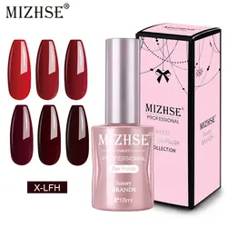 MIZHSE УФ-гель для ногтей красного цвета высокого качества замочить от основания и верхнее покрытие матовый топ дизайн ногтей набор для