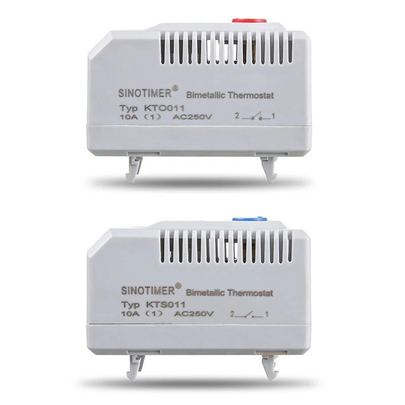0-60'C KTO011 KTS011 DIN Rail Mini Compact Bimetallic Thermostat Mechanical Temperature Controller Normal Open Close KTO 011 KTS thermostat timer socket digital temperature controller digital thermostat