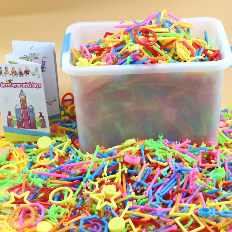 

2092 a Smart Building Block Sticks Tank Loaded Plastic pin cha zhuo Surface Building Blocks Children'S Educational Toy