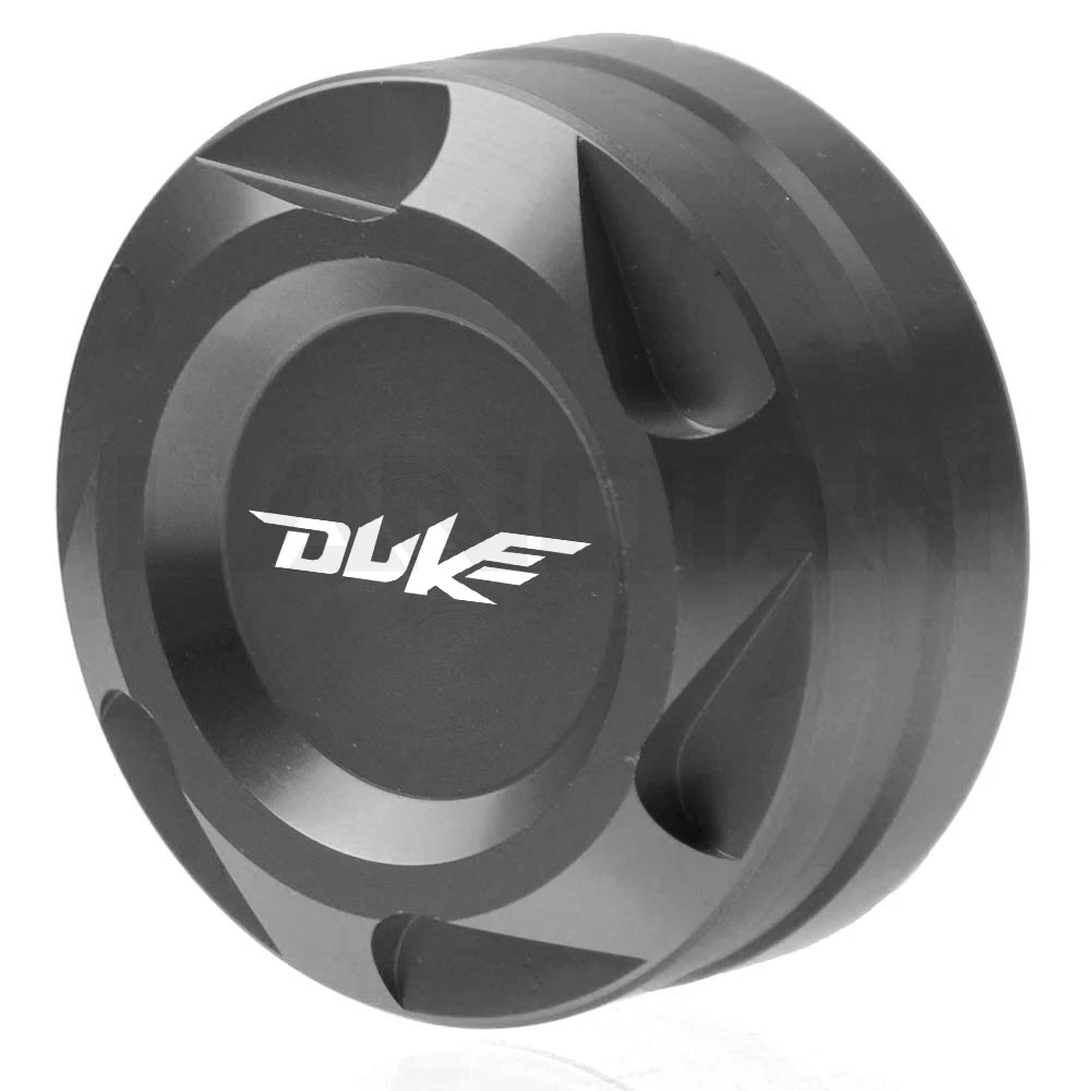 Высокое качество CNC аксессуары для мотоциклов Задняя Тормозная жидкость Крышка Резервуара Крышка для KTM DUKE 125 duke 200 Duke 390 ALLYears - Цвет: Black Duke LOGO