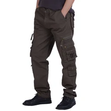 Шаровары для бега Харадзюку спортивные штаны хип-хоп брюки мужские модные одноцветные с несколькими карманами хлопковые брюки мужские свободные штаны для бега