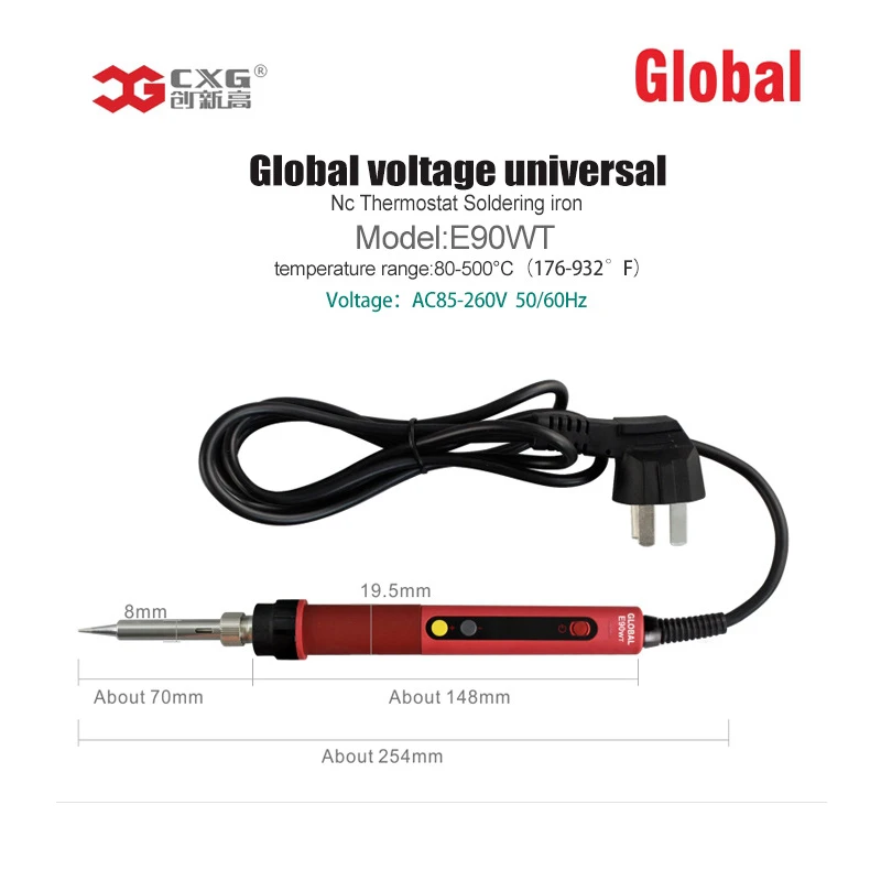 Светодиодный паяльник CXG E60WT/E90WT/E110WT профессиональный Электрический с