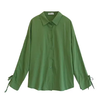 

Long Sleeve Blouse Loose Tops Elegant Ladies Laple Neck Office Work Shirt Women Casual Women Solid Color Blouses