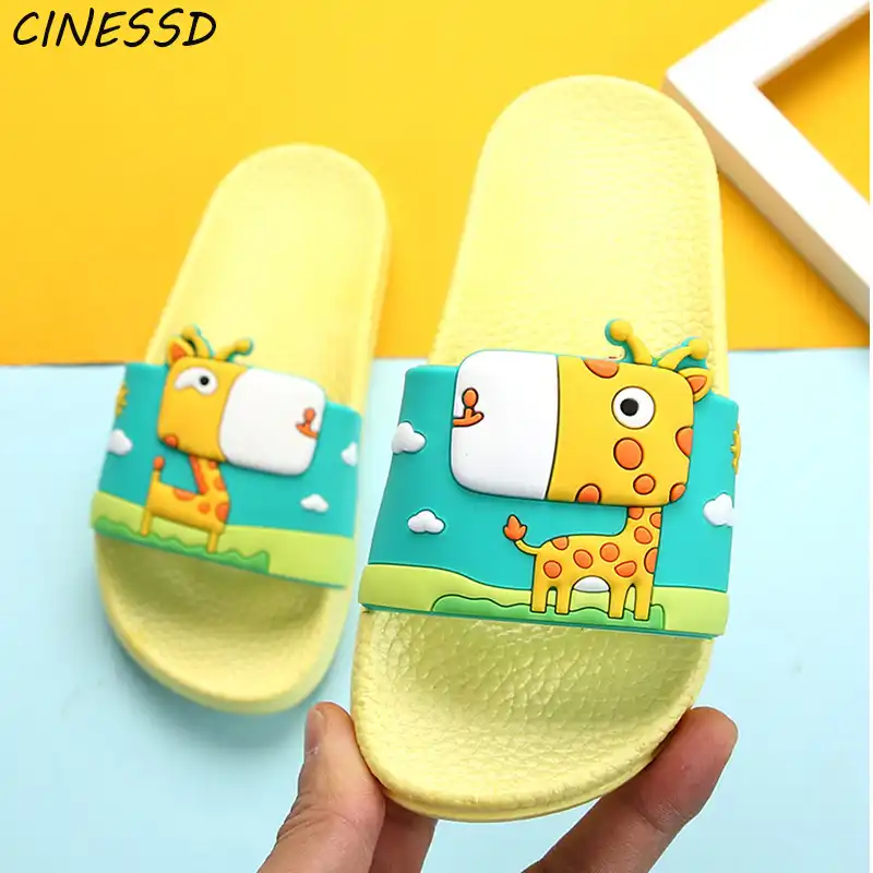 girls giraffe slippers