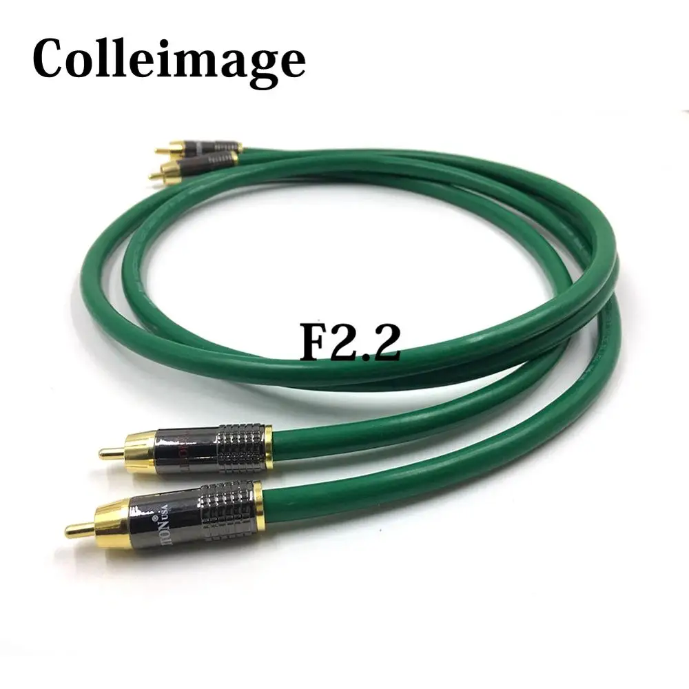 Бесплатная доставка 2328 Hi Fi посеребренный 2RCA кабель Colleimage высококачественный