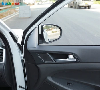 

For Hyundai Tucson 2016 2017 2018 Matte Car Inner Interior Front Window Triangle A Pillar Trim moulding sticker Protector