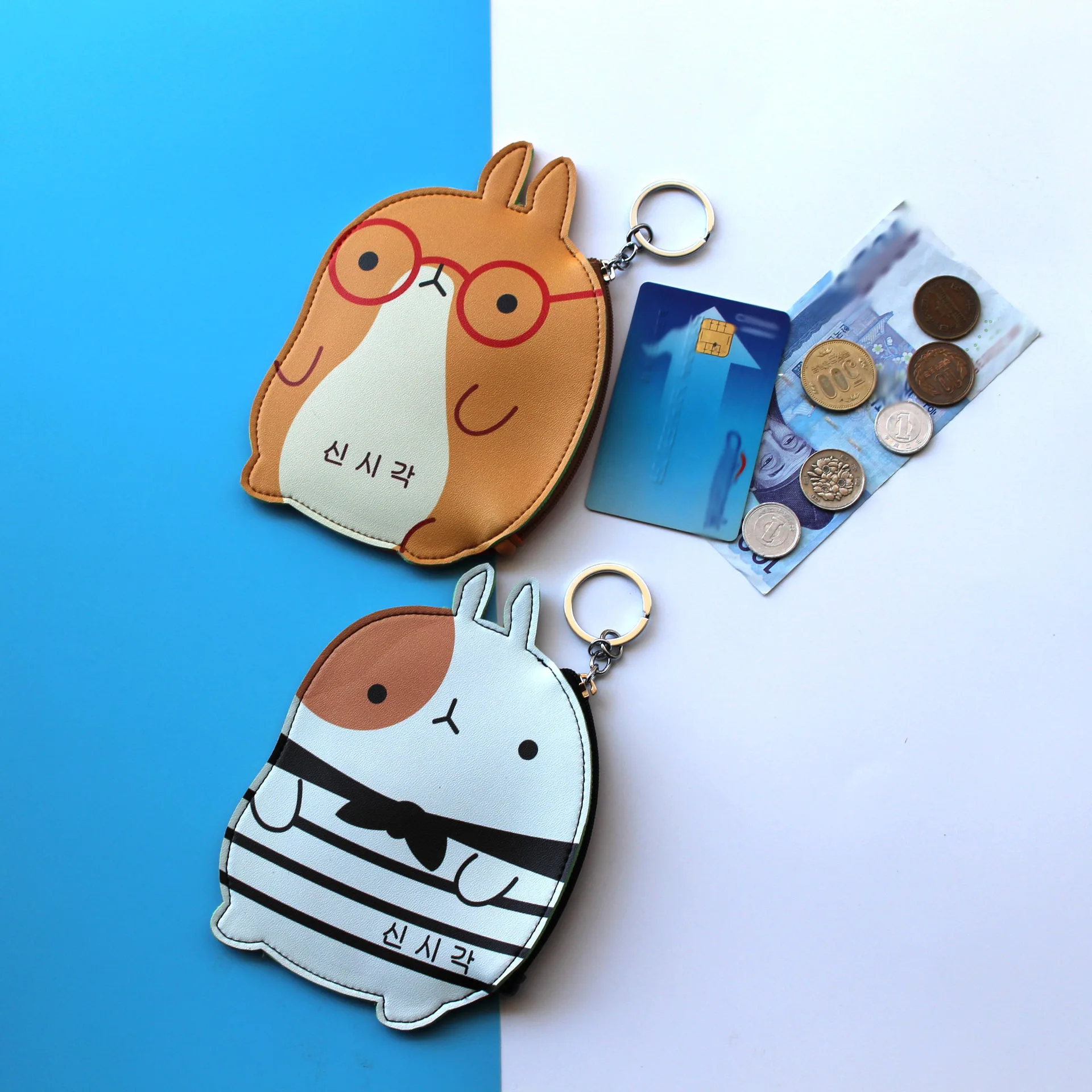 

Korean-style Cartoon Cute Potato Rabbit Expression Purse Students Adorable Rabbit Female Carrying Coin Bag Can Hang Key